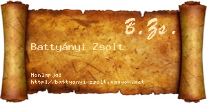 Battyányi Zsolt névjegykártya